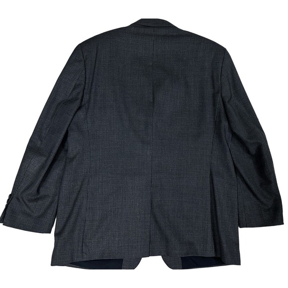 VTG Ralph Lauren Pure New Wool Sports Coat 44R Canada Blue Grey Herringbone - Picture 4 of 7